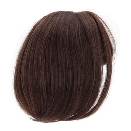 Ailgely Doll Wig Shoulder Length Straight Bang Soft Fiber for 1/3 BJD Dolls Dress Up (Dark Brown)
