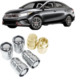 Birlos de Seguridad con Doble Llave para Kia Forte, 2016-2023, Cabeza Loca