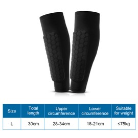 Shin Pads for Football, Adults, Youth, Children, Football Shin Pads Men with Non-Slip Strips, Cellular Collision Protection, Shin Pads Football Equipment, 30 cm (Black)