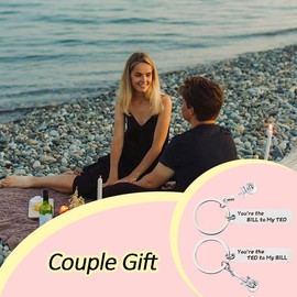 Valentines Day Gifts for Boyfriend Girlfriend I Love You Gifts for Couples Wife Husband Birthday Gifts for Fiancee Fiance Bf Gf Long Distance Relationship Gifts for Couple Her Him Keychains 2 Pcs