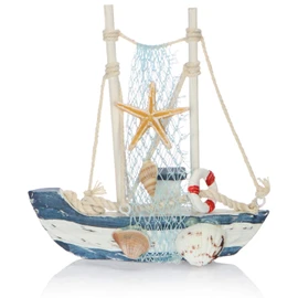 com-four® Maritime Decorative Sailing Ship Boat in Distressed Look Wooden Ship for Decoration Nautical Decoration