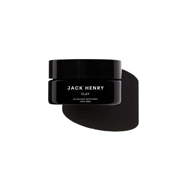 Jack Henry Clay Pomade- All American Premium Hydrating Hair Pomade for All Hair Types - All Day Natural Hold With Matte Finish -Styling Product With Only 4 Organic Ingredients (1.6 oz)