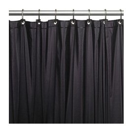 Heavy Duty Magnetized Shower Curtain Liner( Black)