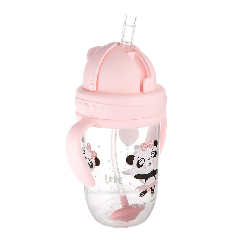 Canpol babies 56/606 270ml 6+m Exotic Animals Pink Leakproof Cup