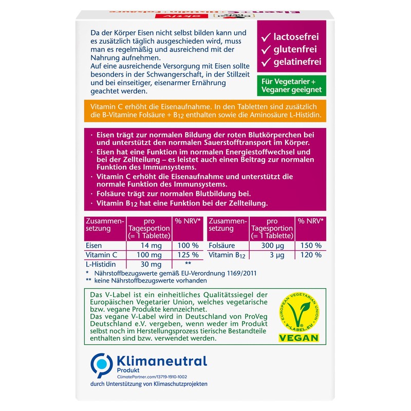 Doppelherz Iron + C + Histidine + Folic Acid -