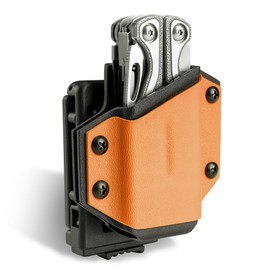 TACTICAL GEEK TX1 Multi Tool Sheath, EDC Multi Tool Sheath Holder Holster, Adjustable Sheath with Back Clip for Belt, Multi-Tool Not Included, Orange