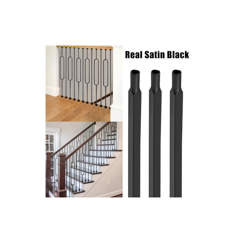15 Pcs Iron Balusters for Staircase, 1/2" x 44" Wrought