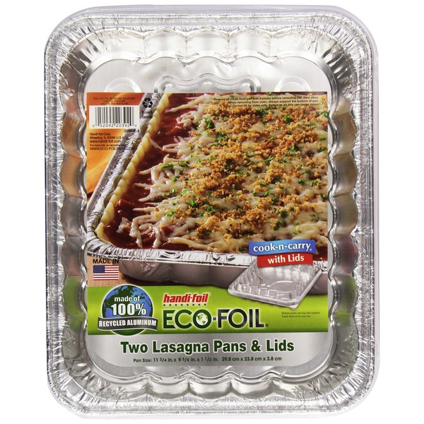 Handi Foil Cook-N-Carry Lasagna Pan, w/Lid, 2 ct