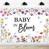Wildflower Baby in Bloom Backdrop - Flower Baby Shower Decor,