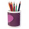 Ambesonne Pink Zebra Pencil Pen Holder, Heart Shape with Twisting