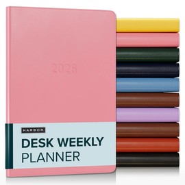 Harbor Desk Weekly Planner 2026 - Cambridge Flamingo - 8x5.5"