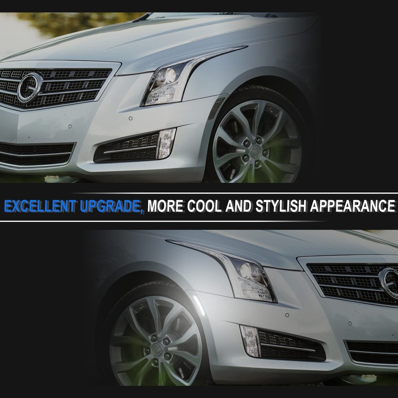 SHINEFIT LED Side Marker Lights Smoked Lens Compatible with ATS