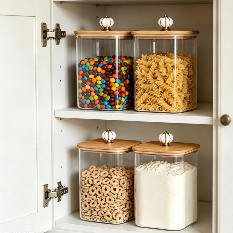 2 Pack 3.7 Qt Large（120oz）Glass Food Storage Containers with Lids,Square