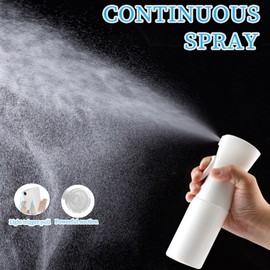 Misto Continuous Spray Bottle with Ultra Fine Mist - 6.8oz/200ml for Hair, Home Cleaning, Salons, Plants, Aromatherapy, and More - Hair Spray Bottle, Barber Accessories (2 Pack)