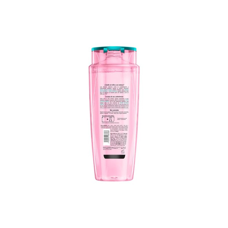 L'Oréal Paris Shampoo Elvive Glycolic Cristal con Glicina Anti Residuos