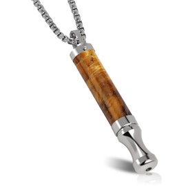 HOKHIM Vape-Halskette, Tigeraugen-Stein, Atemschutz, für Angstlinderung, Atemübungen, Meditation, Weihnachten, Valentinstag, Geburtstag, Geschenk für Damen und Herren.