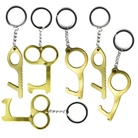 6 No Touch Hygienic Multi-Tool Keychain - Your Key to Staying Clean - 2.75" - 3" - 3 Types (6)