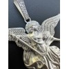 Hip Hop MOISSANITE St Michael Slaying Dragon Pendant 925 Silver