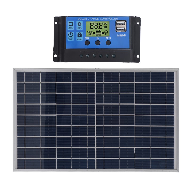 Solar Panel 10W 12V Polycrystalline IP65 Waterproof Portable 30A Solar