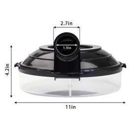 2 Quart Water Pan (Basin) for Rainbow Vacuum Cleaner Model D4C SE Vacuum Water Pan Fits Models SE,D4C, D3C, D3A, R2809 (D4), R1556 (D3)