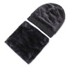 Gorro invierno hombre Gorro y Bufanda para Hombre (Negro)