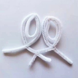 White Pipe Cleaners Crafts (300 Pack) Chenille Stems for DIY Art Decorations Creative (6 mm x 12 Inch)