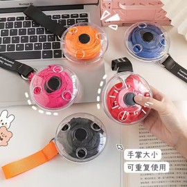 Portable Multifunctional Small Disc Foldable Shopper Bag for Supermarket Storage One Size/Orange 15ea