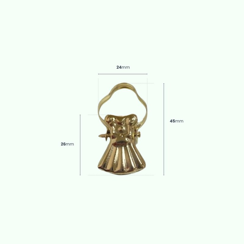 TENDAGGIMANIA Ganci per Tende da Interno Pinze-Colore: Bronzo- Clip Mollette