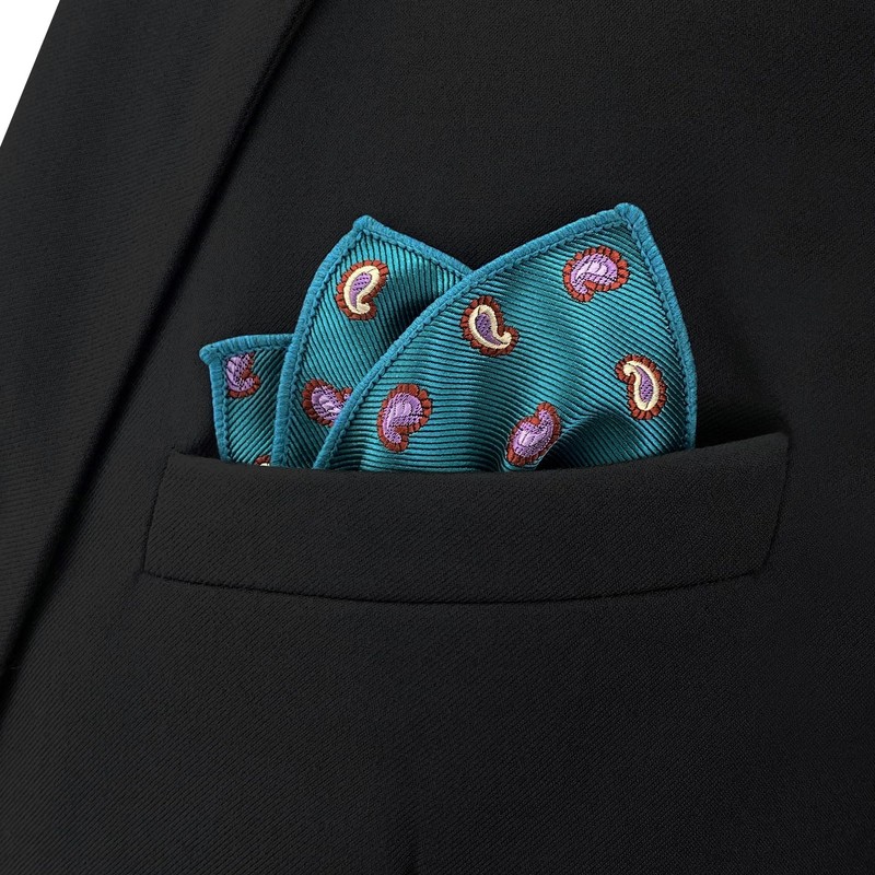 S&W SHLAX&WING Men's Extra Long Necktie Set with Pocket Square