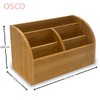 OSCO Bamboo Organiser | 6 Compartments | Office Tidy |