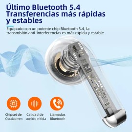 Audífonos In-ear Inalámbricos Keluona Kt10 Bluetooth V5.4 Color KT10 BLANCO