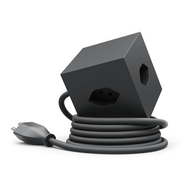 Avolt Square 1 Multiple Socket Swiss USB C (Zwart)