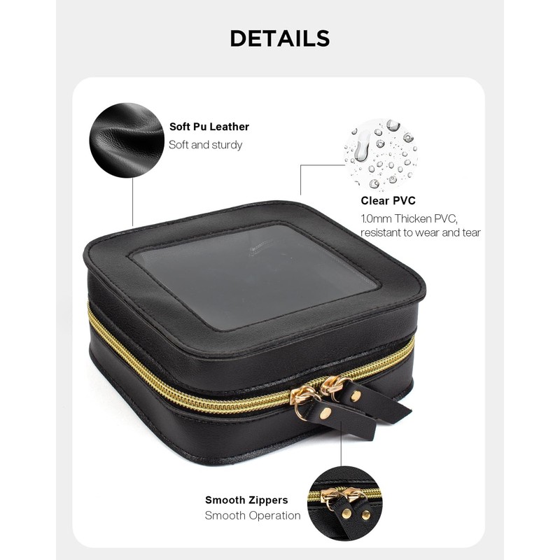 LETGO Mini Makeup Bag,Clear Makeup Bag Cute Travel Makeup Bag