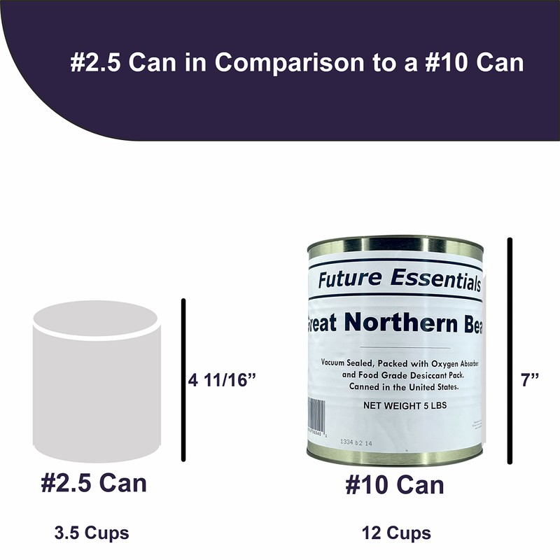 1 Can of Future Essentials Great Northern Beans, Dried, #10