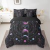 Manfei 7 Pieces Sun Moon Comforter Set Queen, Stars Space