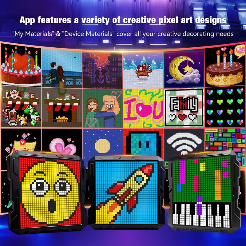 Pixel Display Frame, 32x32 Pixel Art Digital Picture Frame, Programmable