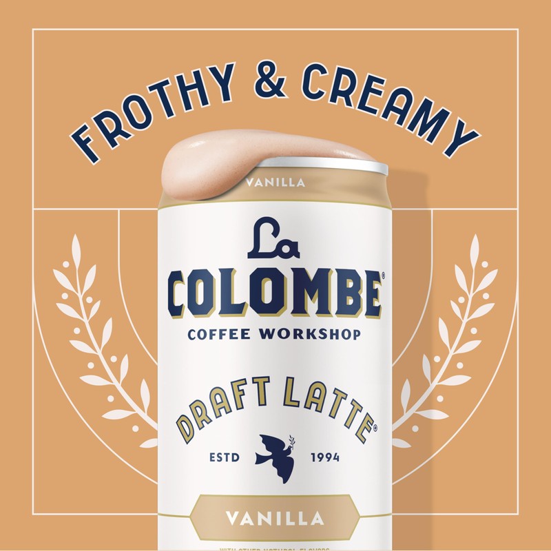La Colombe Coffee, Vanilla Draft Latte, 11 fl oz Cans