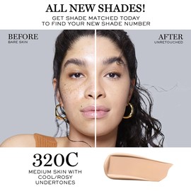 Lancôme Teint Idole Ultra Wear Buildable Full Coverage Foundation - Longwear & Waterproof - Natural Matte Finish - 320C (Medium Skin with Cool/Rosy Undertones), 1 Fl Oz