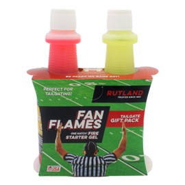 Rutland Products 4912 Fan Flames Football Team Colors Fire Starter, Red & Yellow