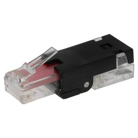 SF Cable Keystone Jack Tooless RJ45 CAT6 Black (RJ45 CAT6 Tool Less)