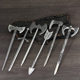 GuoShuang Celtic Hair Jewelry for Women -6 pcs Viking Accessories for Women Hair Stick Viking Hair Clips Viking Gift For Women