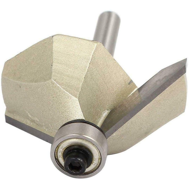 TOOLSTAR Chamfer Router Bit 45 Degree Carbide Tipped Chamfer Cutter