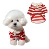MANON ROSA Dog Clothes Cute Polo Shirt - Striped Collar