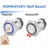 UL Listed 15Amp 19mm Momentary Push Button Switch 3/4" Waterproof
