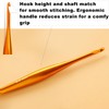 Svartur 6mm Crochet Hooks Ergonomic Handle, Hand-Polished Metal Aluminum Crochet