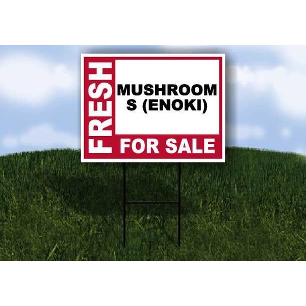 MUSHROOMS (ENOKI) Fresh For Sale Pink 1 Double Sided 18x24
