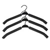 FlyNautics 10pack Clothes Hangers Non-Slip Black Steel Coated Sponge Hangers