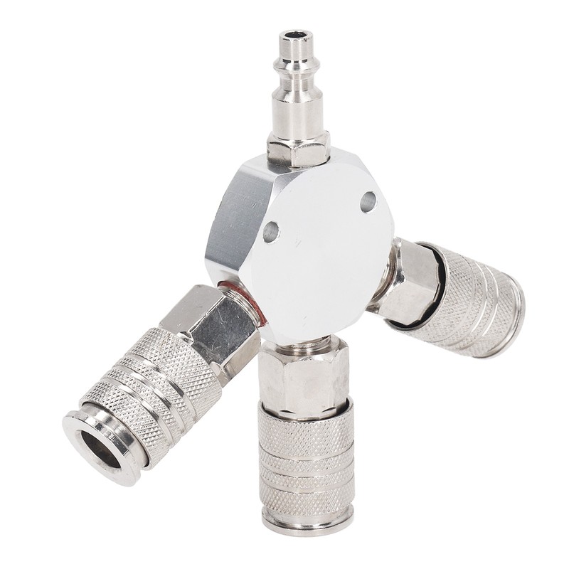 3 Way Air Splitter 1/4 Inch NPT Male Thread 3