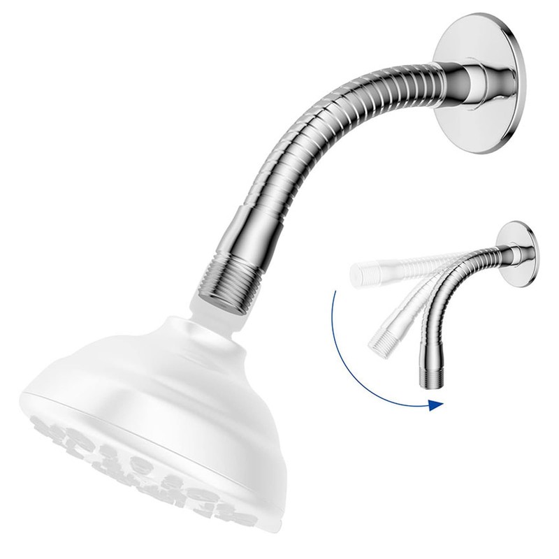 Generic Stainless Steel Shower Extension Arm with Swivel Shower Extension