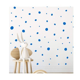 StickerDeen | Hand Drawn Blobs & Dots Shape Decoration Removable Wall Art Vinyl Decal Stickers | (Pack of 152) (Blue)